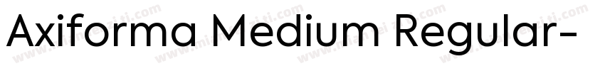Axiforma Medium Regular字体转换